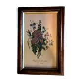 Cadre en bois représentant un bouquet romantique