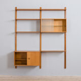 Scandinavian oak wall unit by Sven Andersen, Norway 1970s