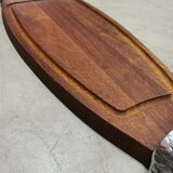 Scandinavian fish cutting board in solid teak 91 cm