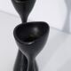 Scandinavian vintage wooden candlesticks