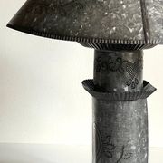 LAMPE Coeur ZINC Vintage
