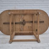 1970s, Danish foldable side table, solid oak wood, original condition.