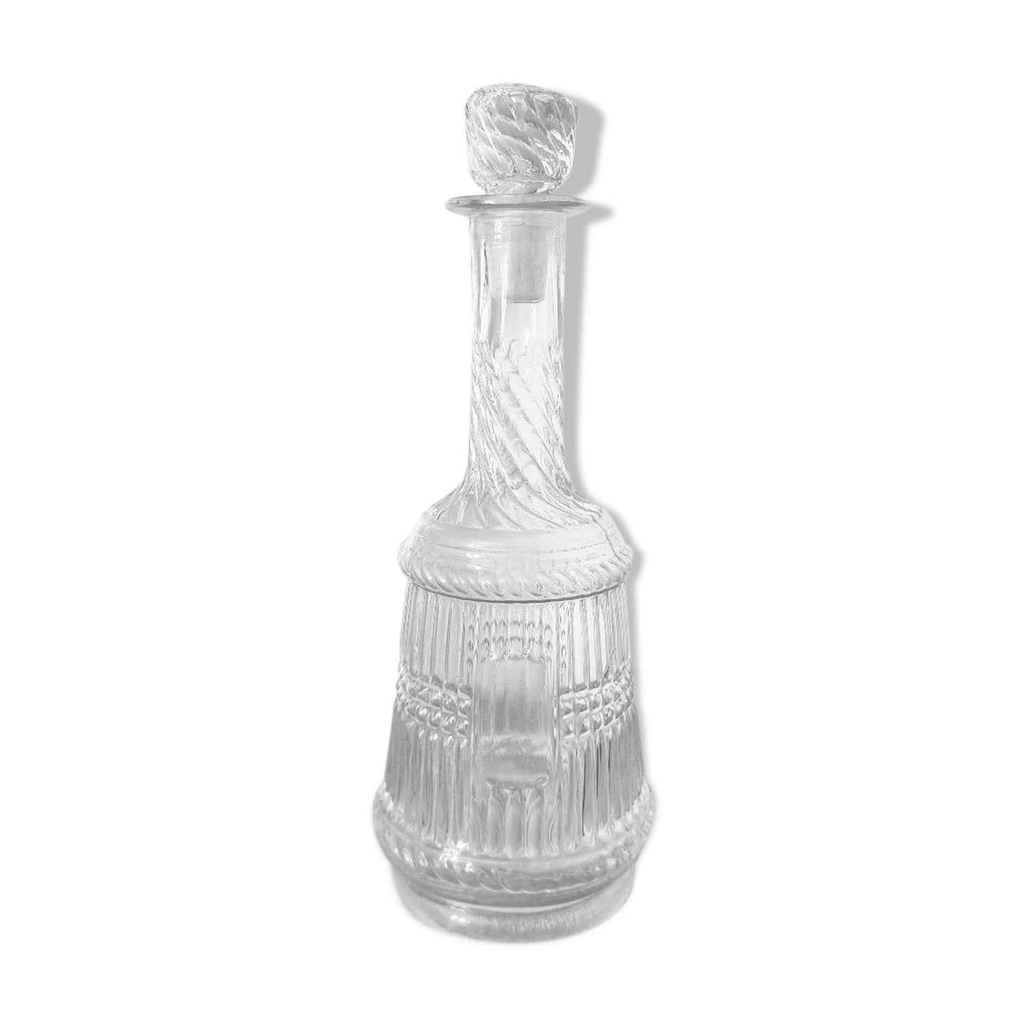 Small molded glass decanter