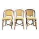 3 vintage rattan chairs, antique seating furniture
