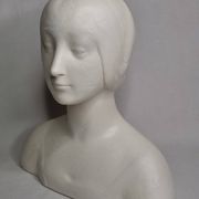 Bust after Laurana in Renaissance style, known as Aragon, patinated plaster, 33 cm.