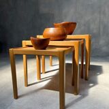 Suite of 3 vintage Scandinavian nesting tables