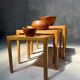 Suite of 3 vintage Scandinavian nesting tables
