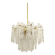 Frosted glass and brass chandelier by Kinkeldey, Germany, 1960s.