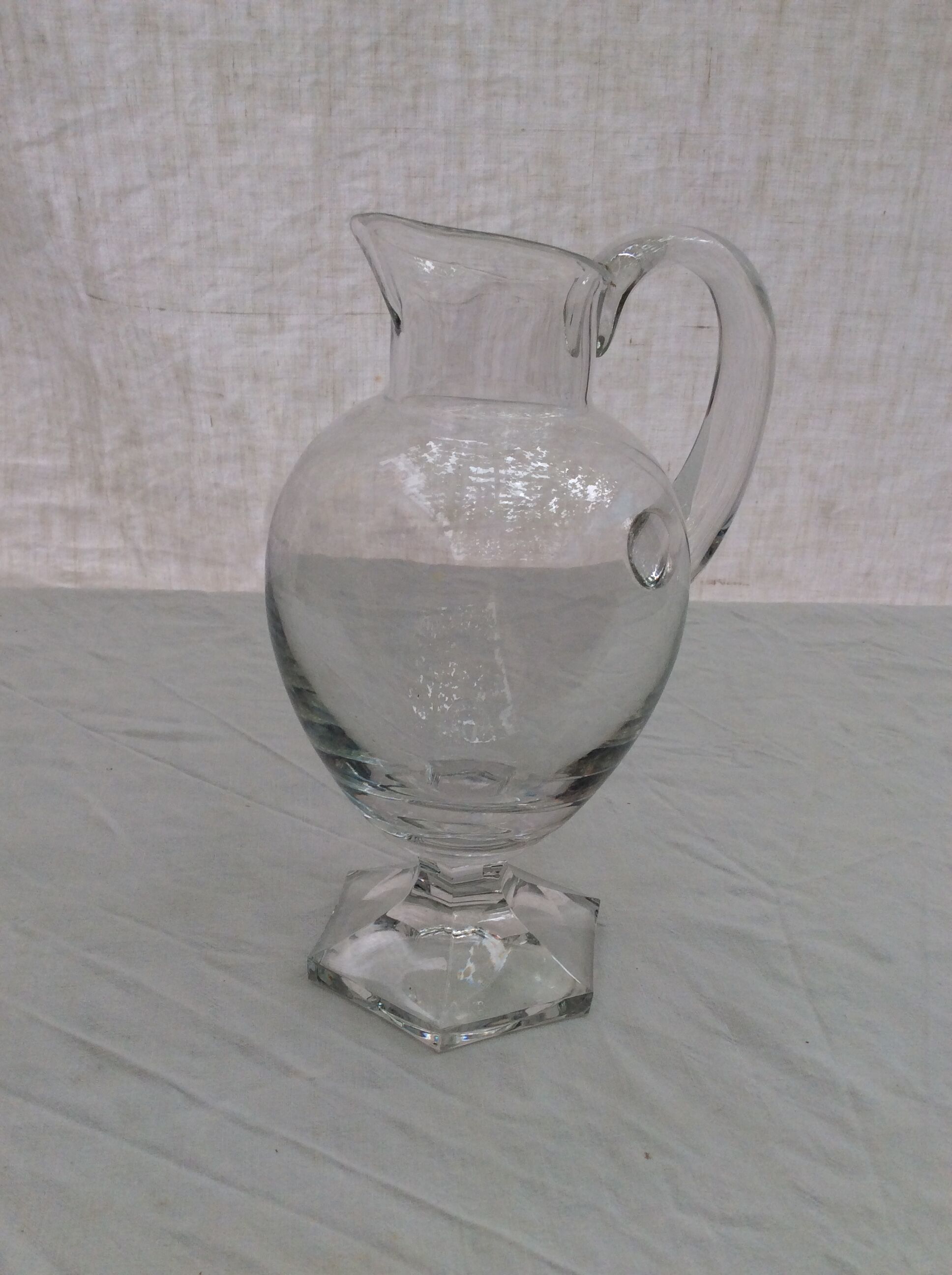 Crystal pitcher stamped Villeroy Boch