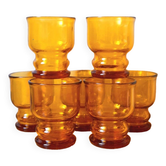 Amber glasses Pernod sa 70s