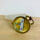 Brass and opaline tulip wall lamp, 1950s, vintage