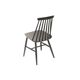 Vintage matt black slatted chair from the 60s