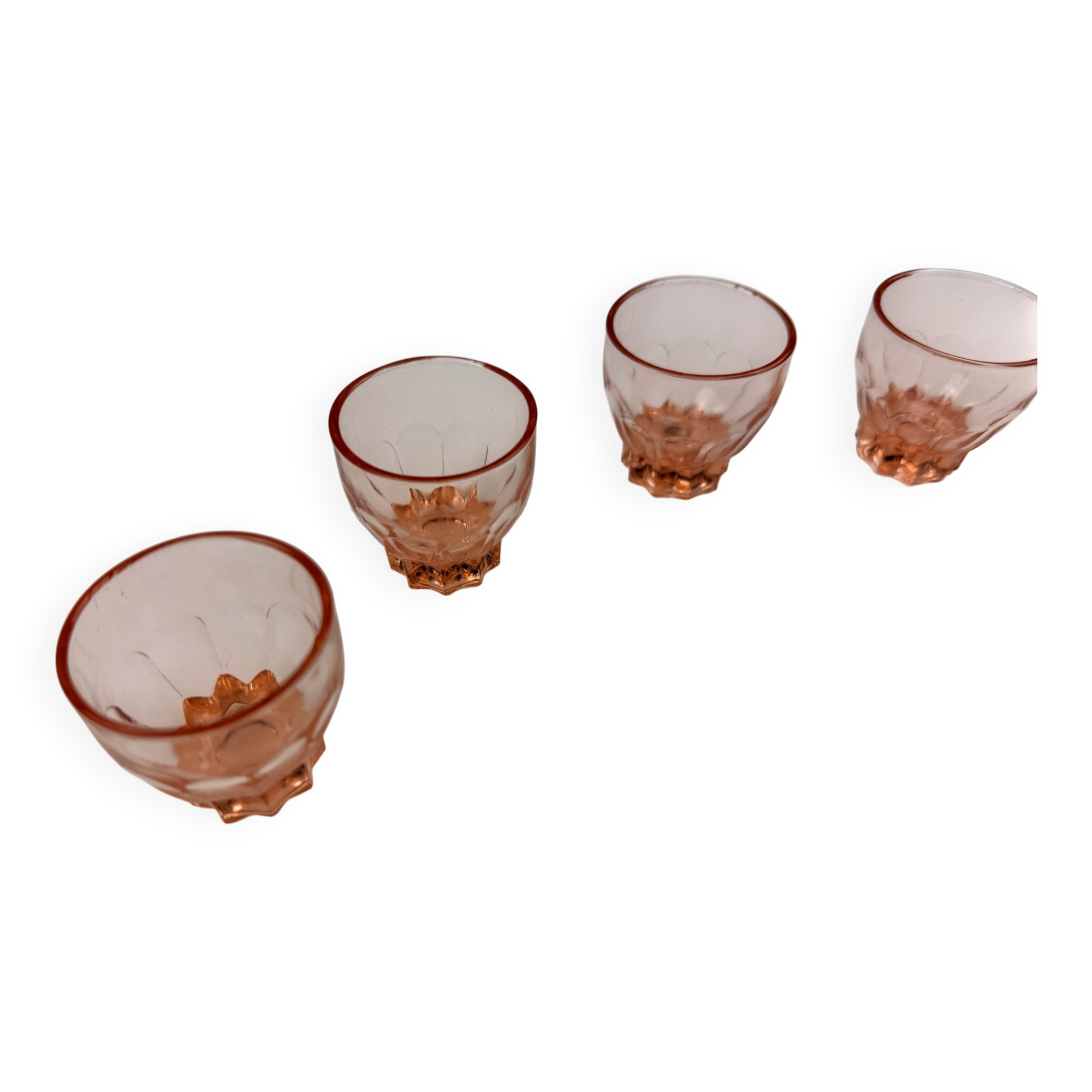 4 verres rose