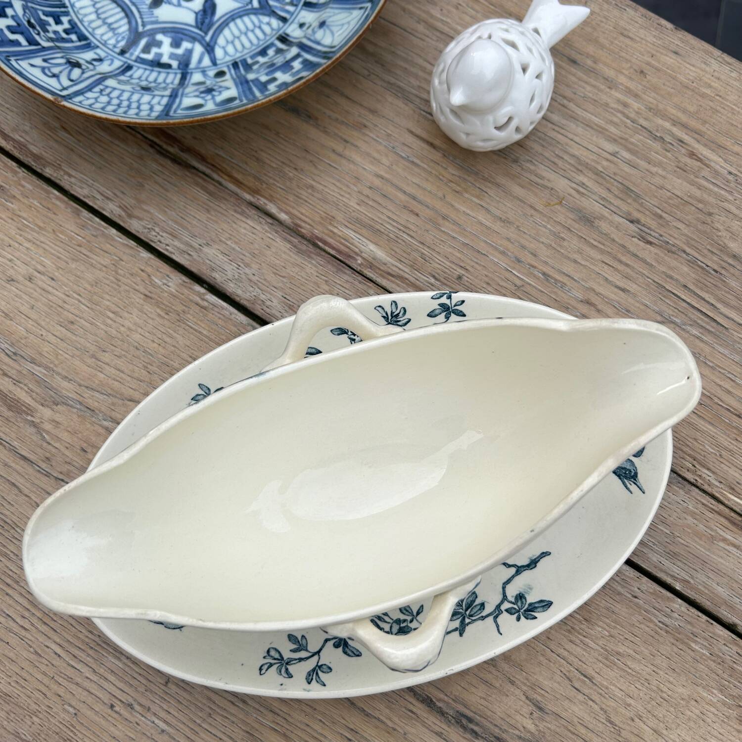 Saucière Lunéville Keller et Guerin Cigogne