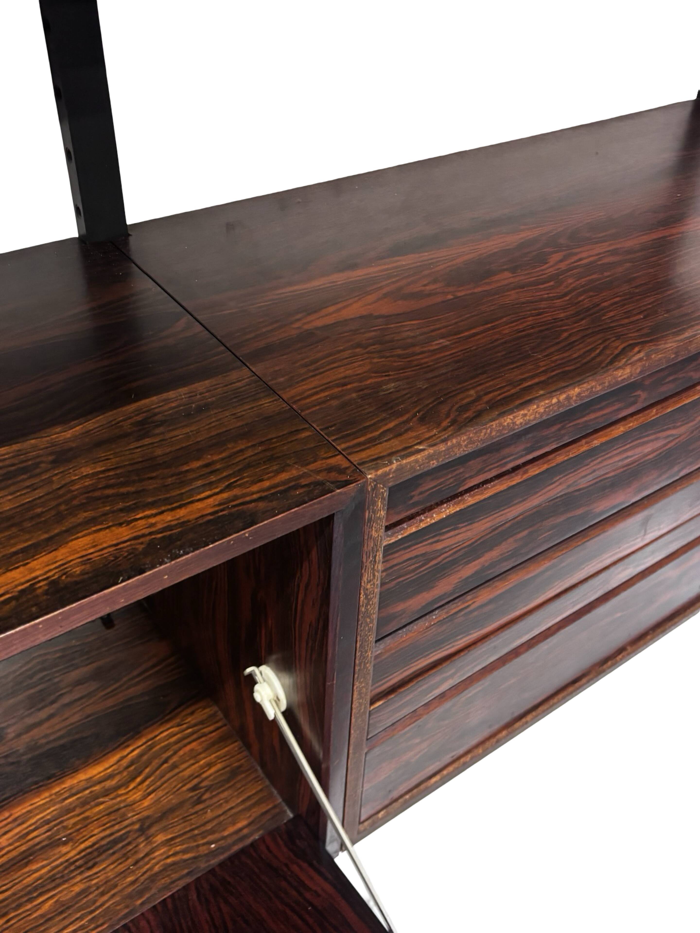 Vintage Poul Cadovius Royal System Wall System Rosewood