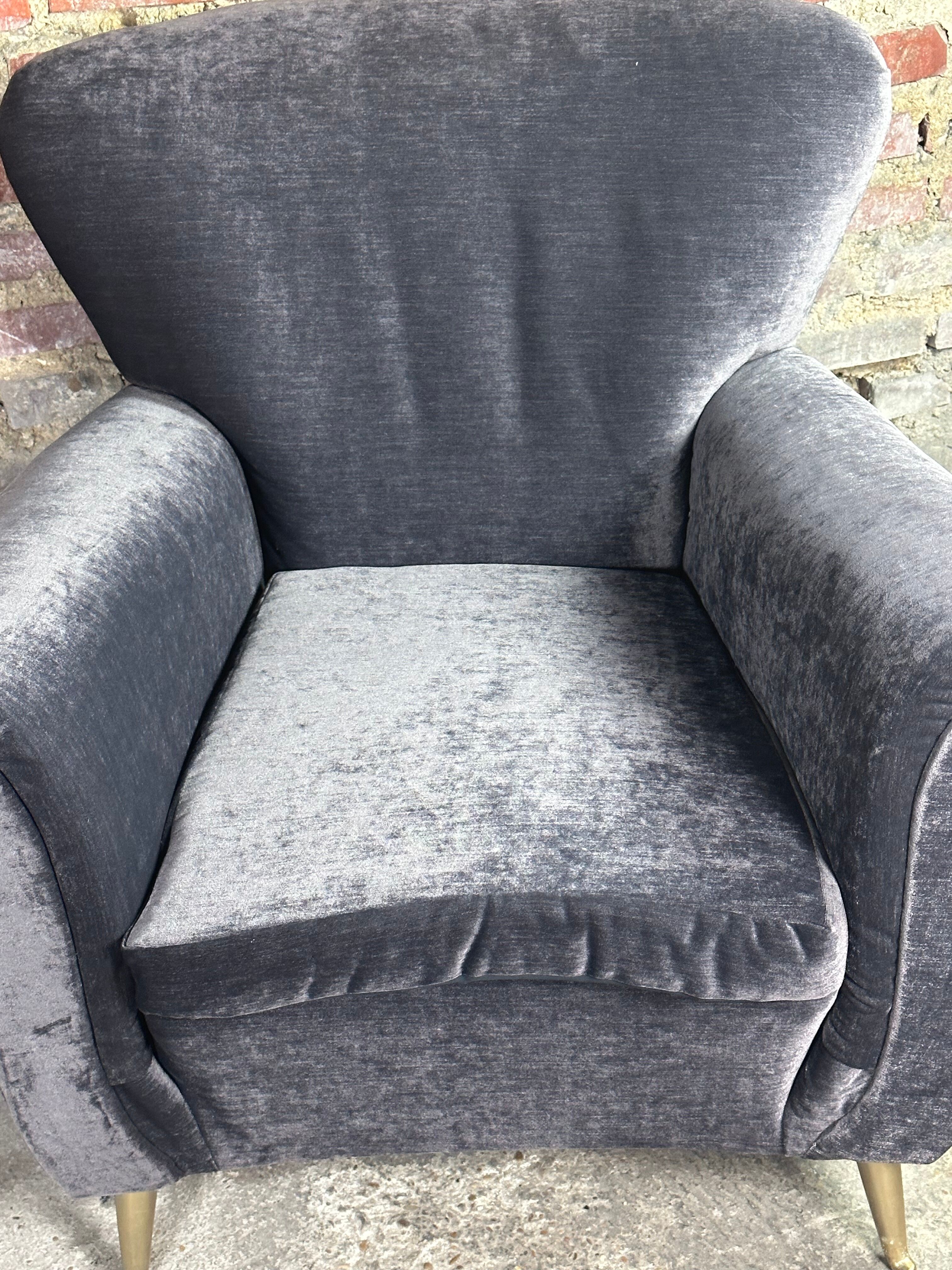 Pair of vintage italian armchairs 1950 by Isa Bergamo