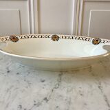 Oval and hollow dish longwy model "cézarine" art deco 30s
