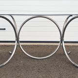 Vintage glass oval table