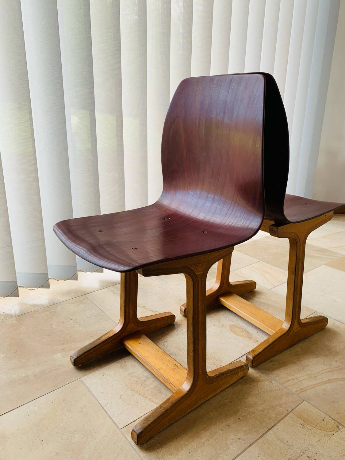 Pair of vintage Pagholz children's chairs from the 60s