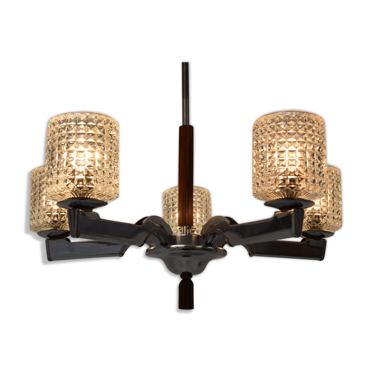 Mid-century chrome Chandelier,1960's.