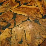 Brutalist tripod stool made from vine stock