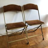 Pair of vintage folding chairs