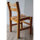 Series of 6 vintage chairs in solid pine 1960