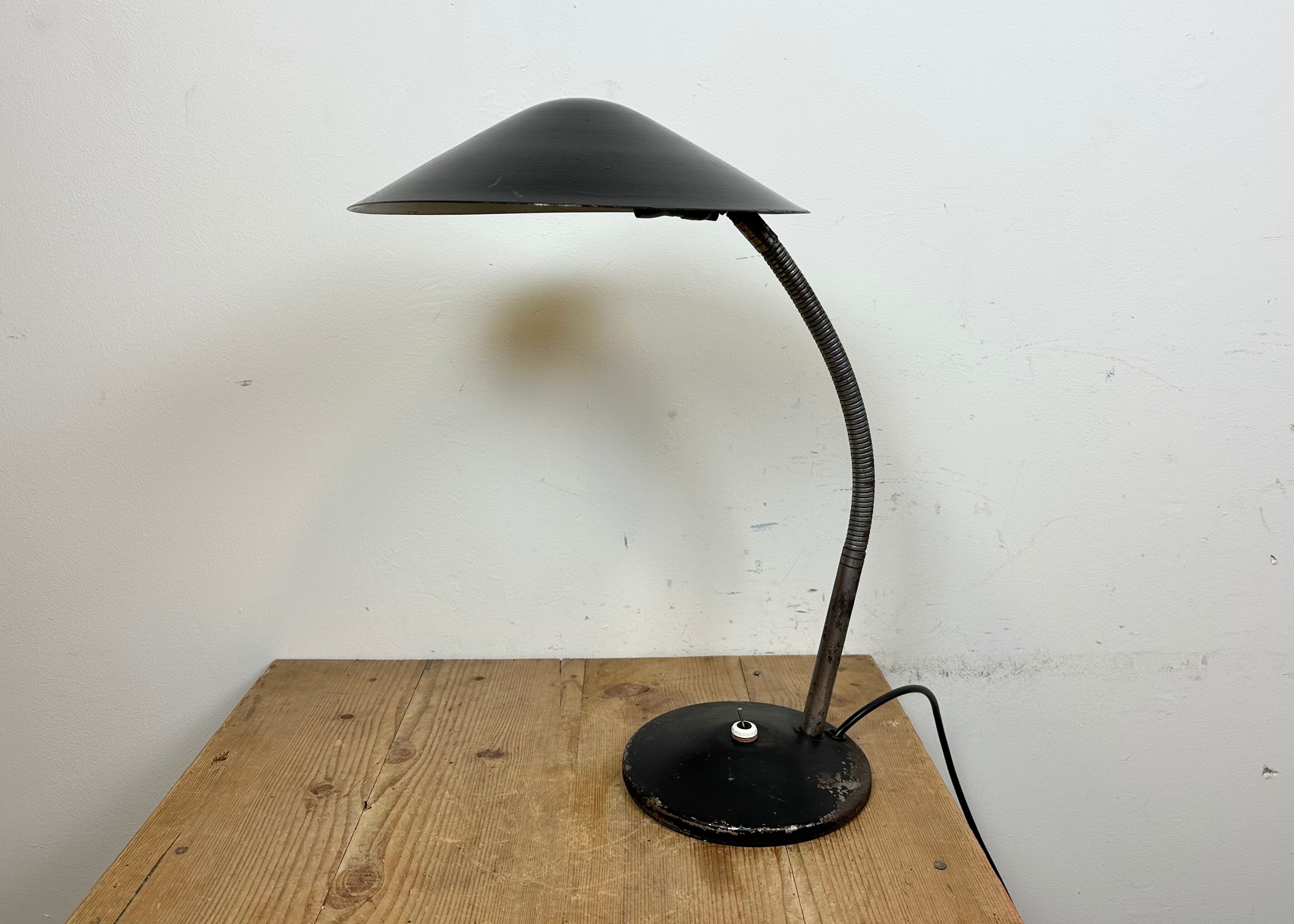 Black Industrial Gooseneck Table Lamp from Instala, 1960s