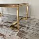 COFFEE TABLE WITH GILDED BASE WITH REVERSIBLE TOP circa 70