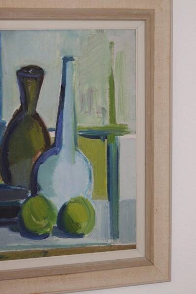 Original mid-century Swedish oil on canvas – “Still Life” by Arthur Nilsson – vintage & framed – 62 × 71 cm