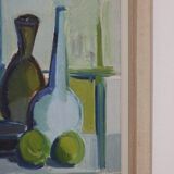 Original mid-century Swedish oil on canvas – “Still Life” by Arthur Nilsson – vintage & framed – 62 × 71 cm