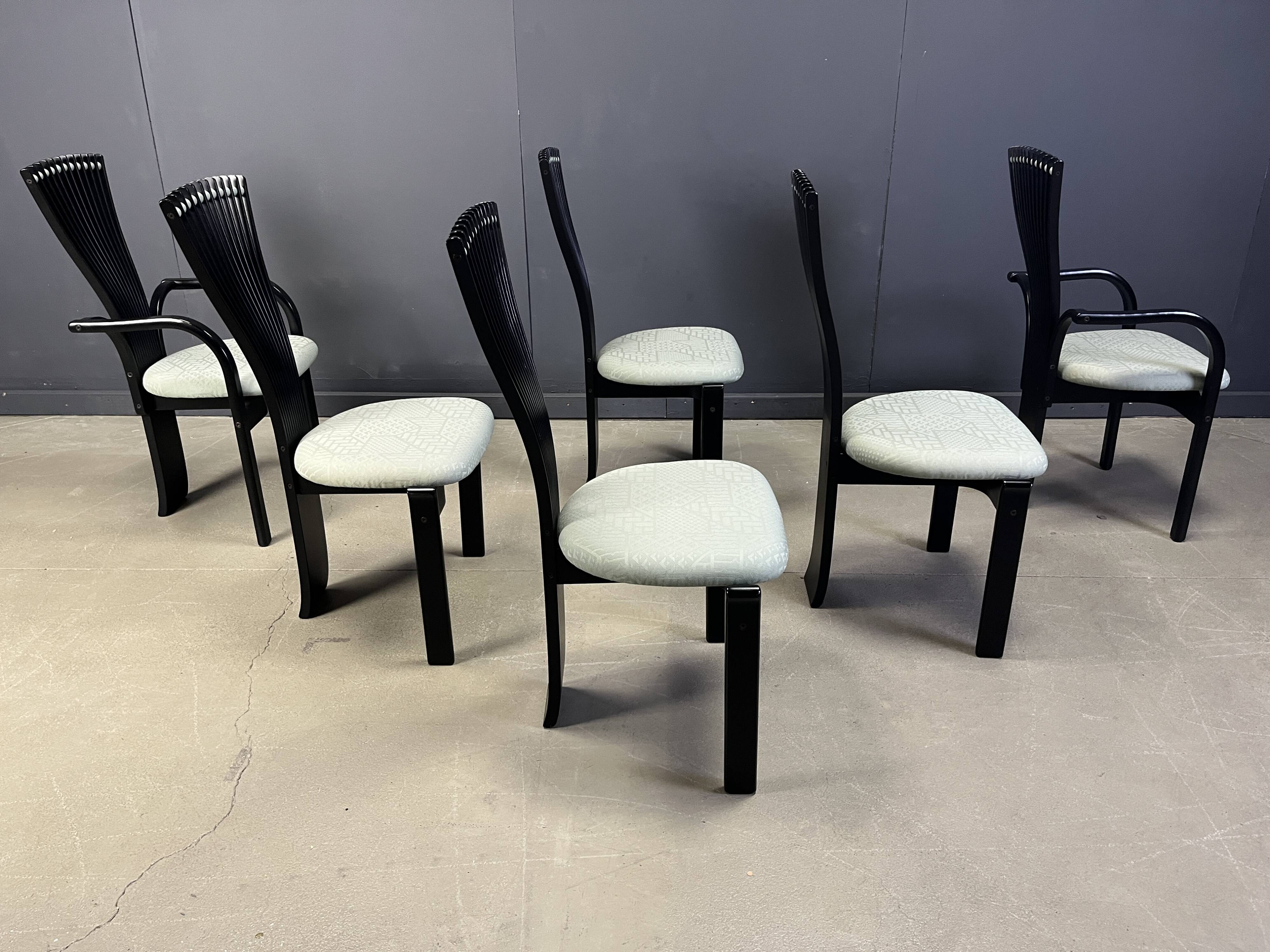 Totem chairs by Torstein Nilsen for Westnofa, 1980s set of 6