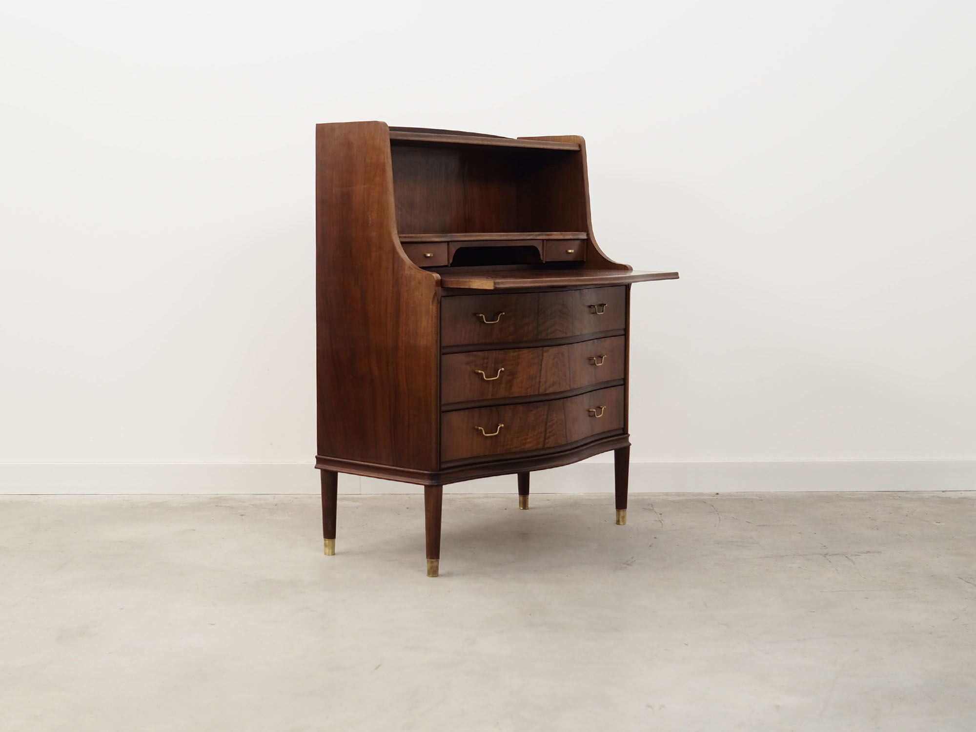 Walnut secretary, Danish design, 60's, production: Denmark