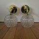 Paire d’appliques avec globes vintage