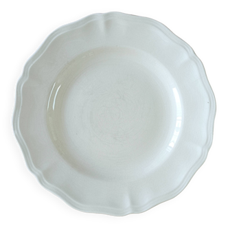 Sarreguemines ivory mounted plate
