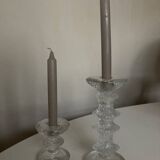 Pair of Festivo Timo Sarpaneva candlesticks 1972 for IIttala Finland