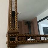 Antique mirror with gilded pediment from Maison Deknudt