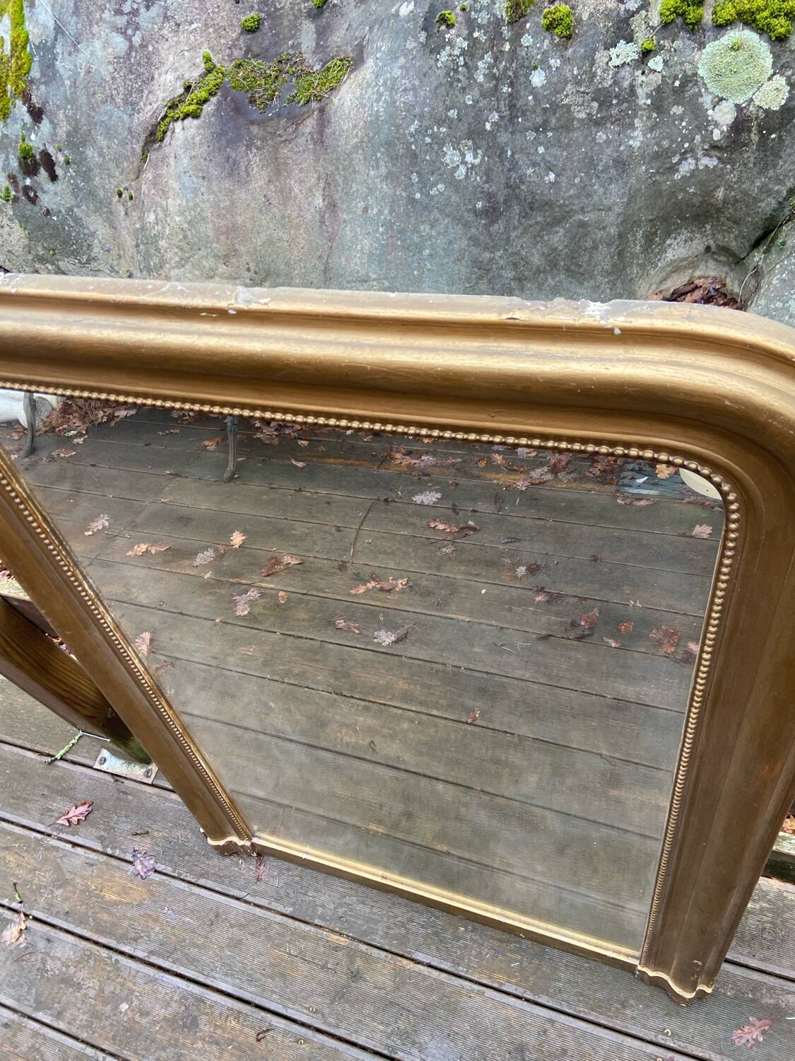 Large Louis Philippe mirror from the late 19th century.