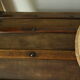 Domed travel trunk old wood