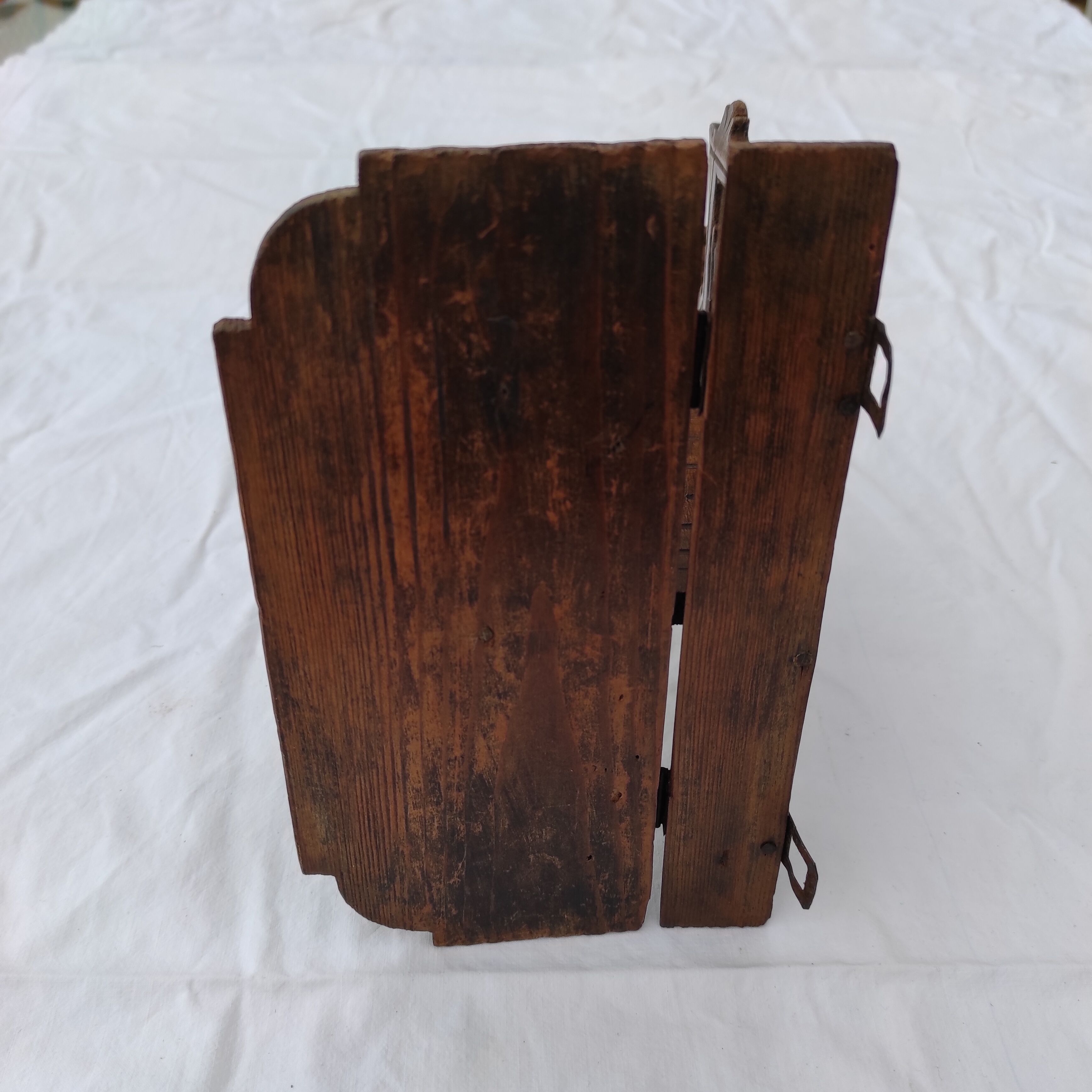 Etagere ancienne murale en bois découpé et sculpté début du 20e siècle