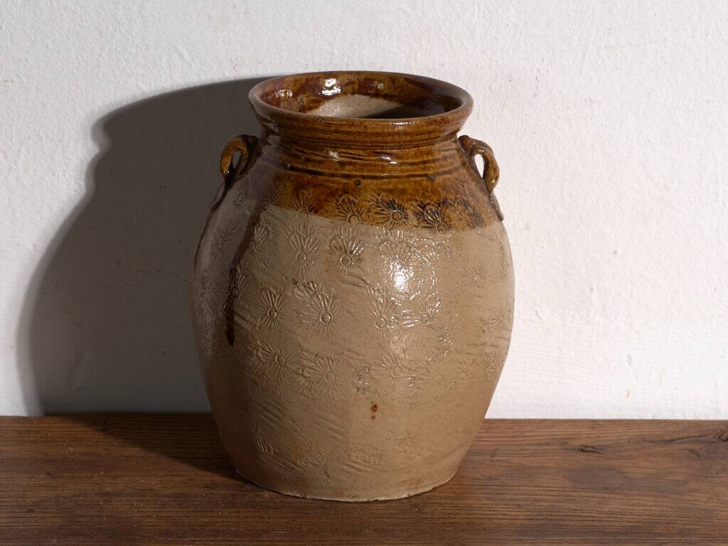 Ancient Chinese glazed stoneware vase – China, circa 1900