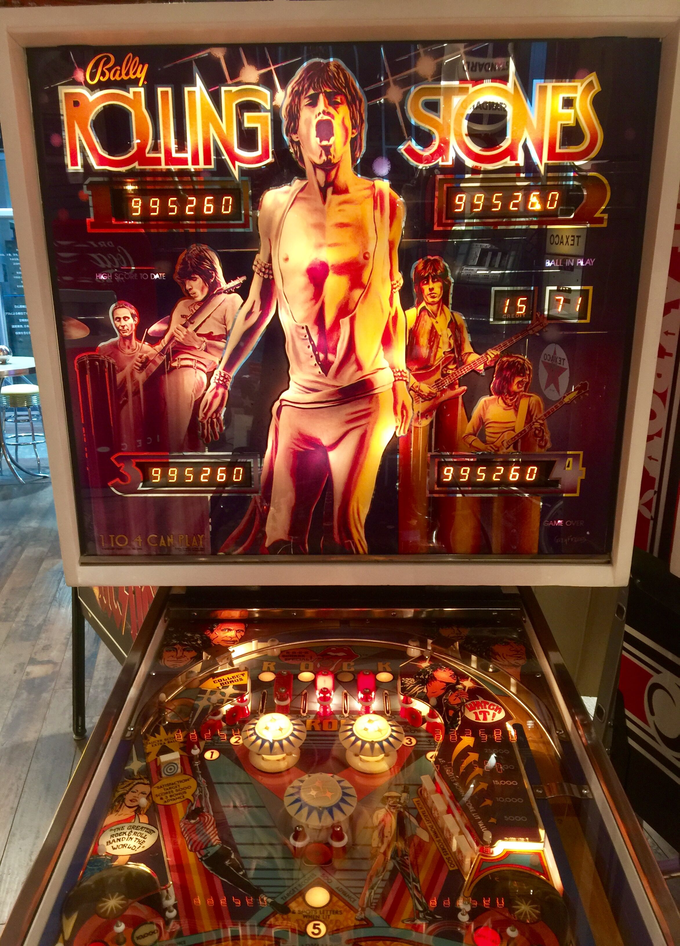 Rolling Stones Bally 1980 Pinball machine