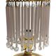 Vintage brass table lamp – with crystal drops and Art Deco style