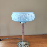 Art Deco lamp with floral decor