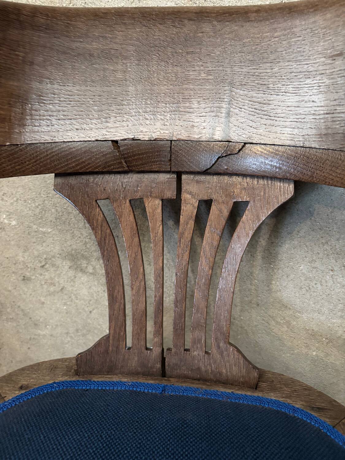 Pair of American bank armchairs in solid oak