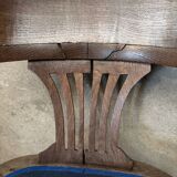 Pair of American bank armchairs in solid oak