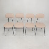 Set of 4 Italian Metal Dining Chairs, 1960's