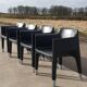 4 fauteuils noirs Plank Claudio Bellini Mon Ami