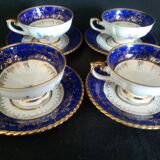 10 cups batch with porcelain saucers from Bavaria D-RW Weissenstadt