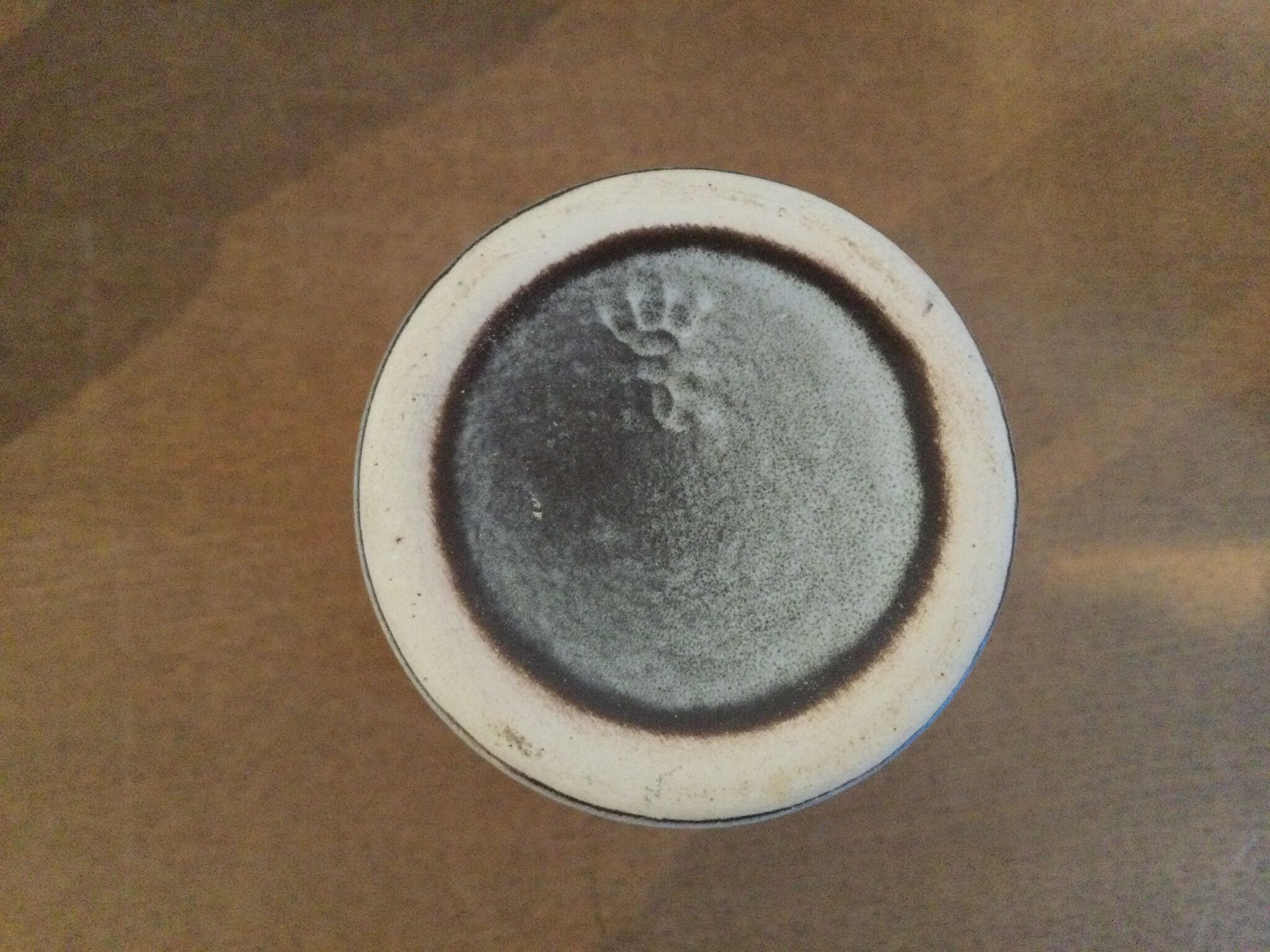 6 large enamelled sandstone glasses from the 1970s